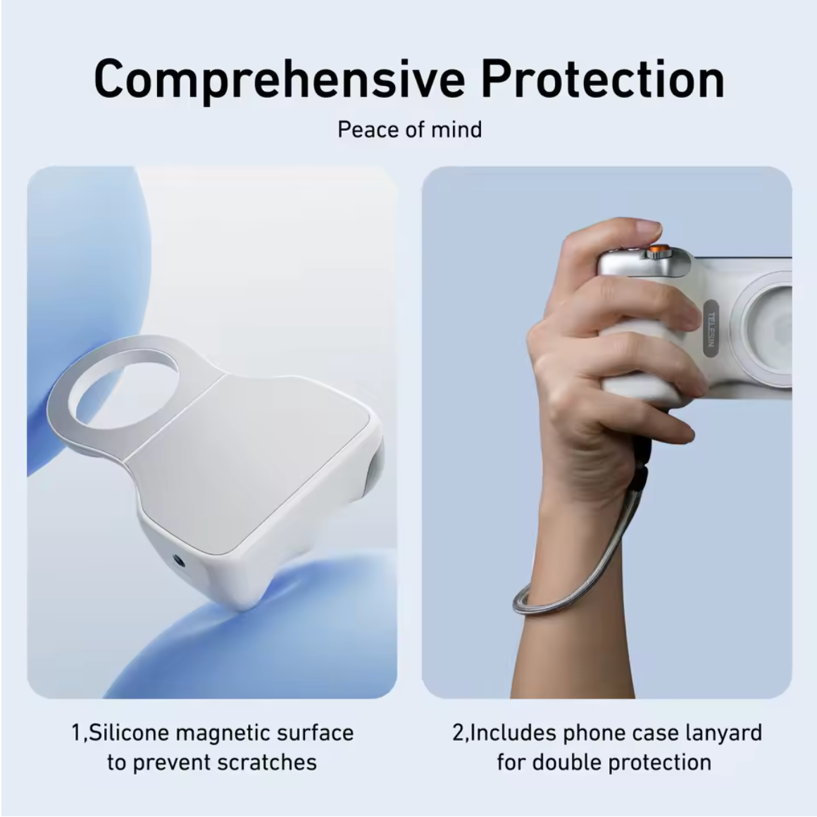 TELESIN Magnetic Phone Camera Shoot Hand for IOS & Android Phone